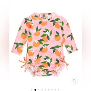 Pink Floral Kids Swimwear